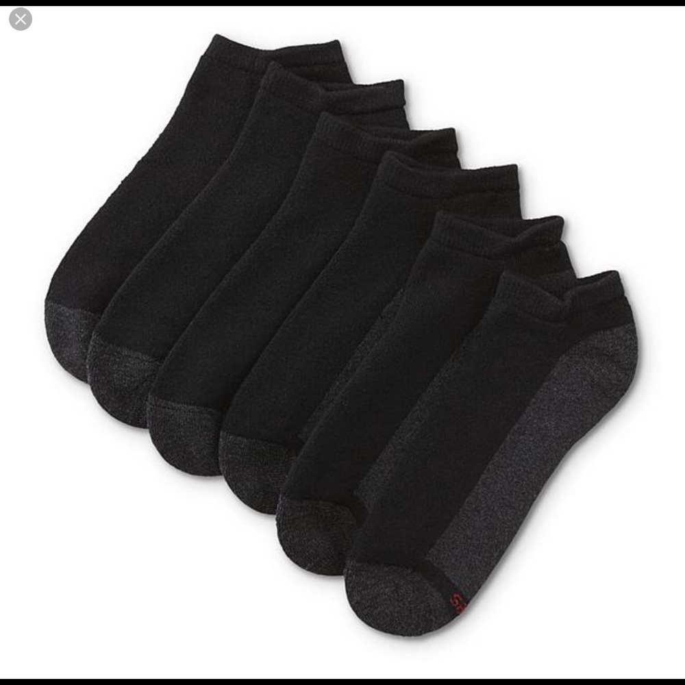 Brand NEW low cut Hanes ComfortBlend socks black.